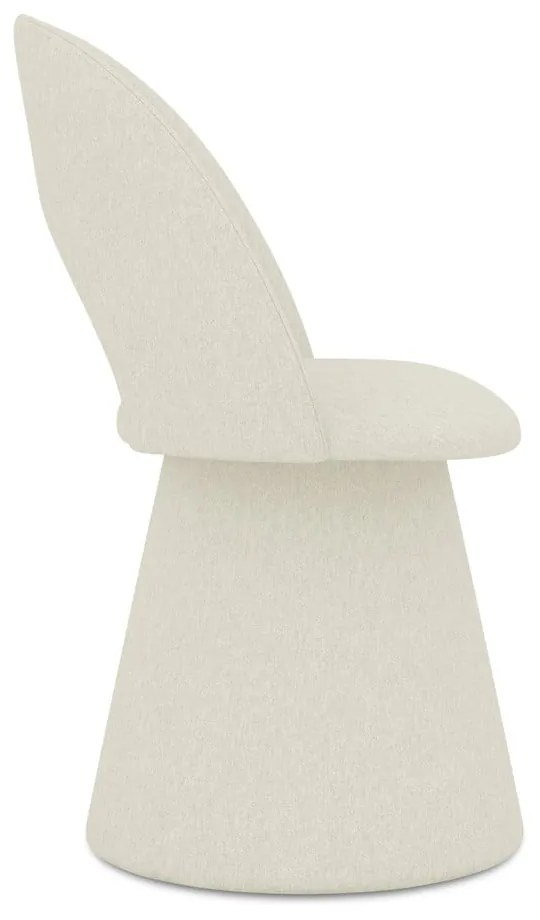 Krémovobiele čalúnené jedálenské kreslo Kalo – Makamii