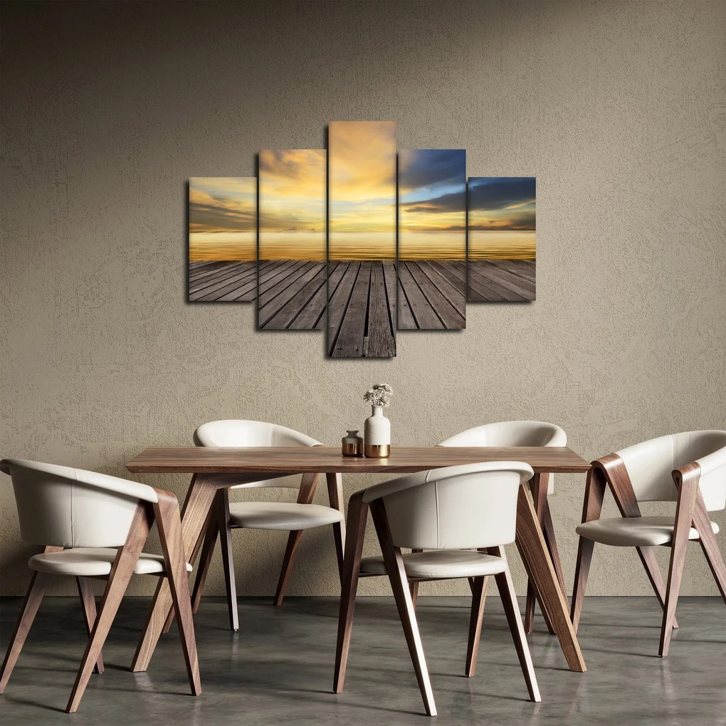 Obraz - Mólo s výhľadom (150x105 cm)