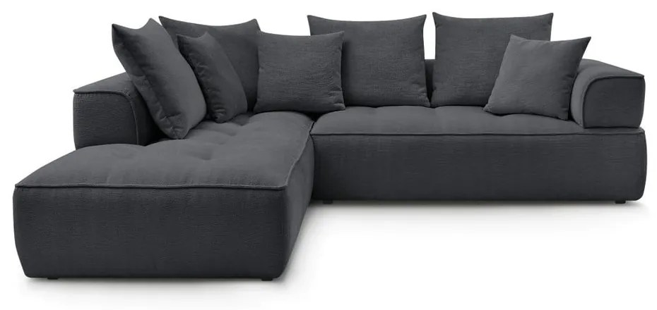 Tmavosivá ženilková rohová pohovka (ľavý roh/do L) Whesley – Bobochic Paris