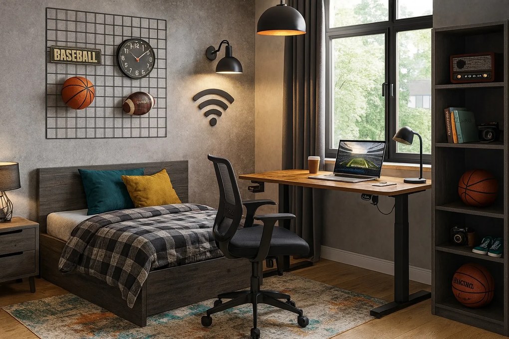 Herný stôl BR04 LOFT s čiernym rámom 140 cm