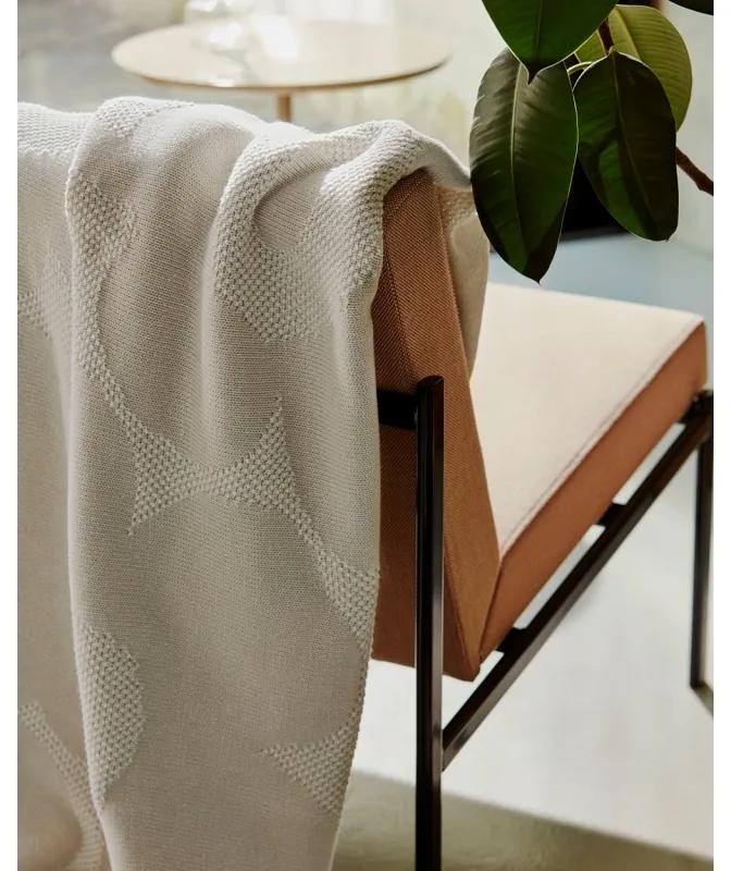 Bavlnená deka Unikko 130x170, úplet / biela