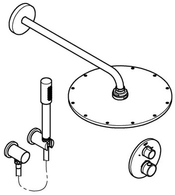 Podomietkový sprchový systém GROHE Grohtherm chróm 34731000