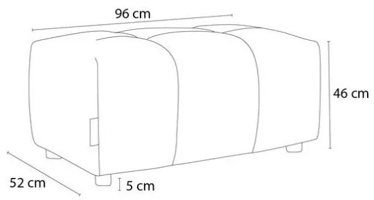 Modrá podnožka z textílie buklé Roxelane – Bobochic Paris