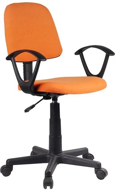 TEMPO KONDELA Tamson kancelárska stolička s podrúčkami oranžová / čierna