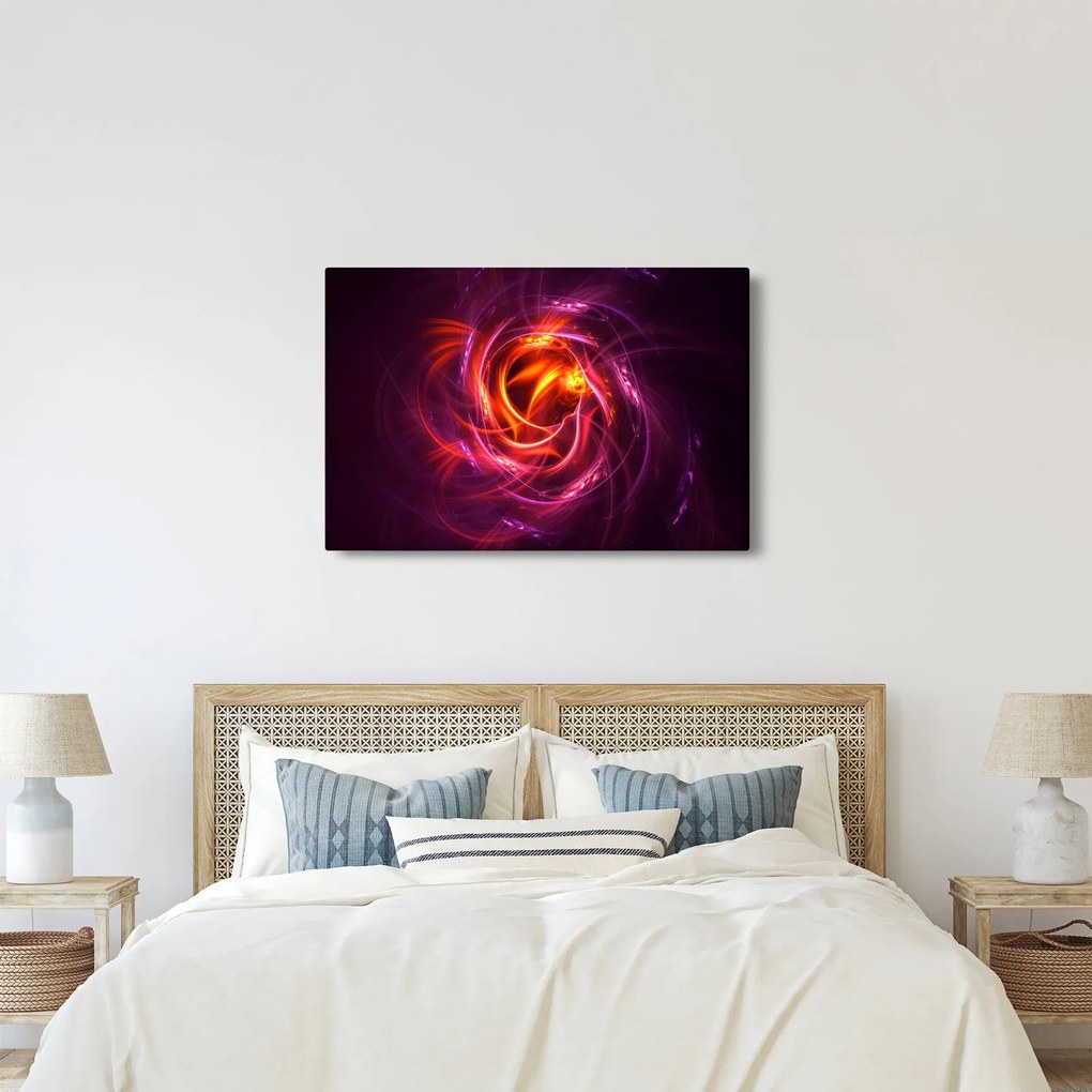 Obraz svietiacej modernej abstrakcie (90x60 cm)