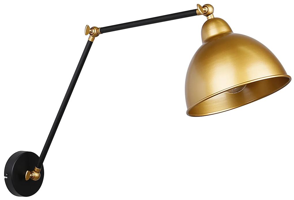 Candellux TRUCK Nástenné svietidlo black+golden 1X40W E27 golden lampshade 21-05915
