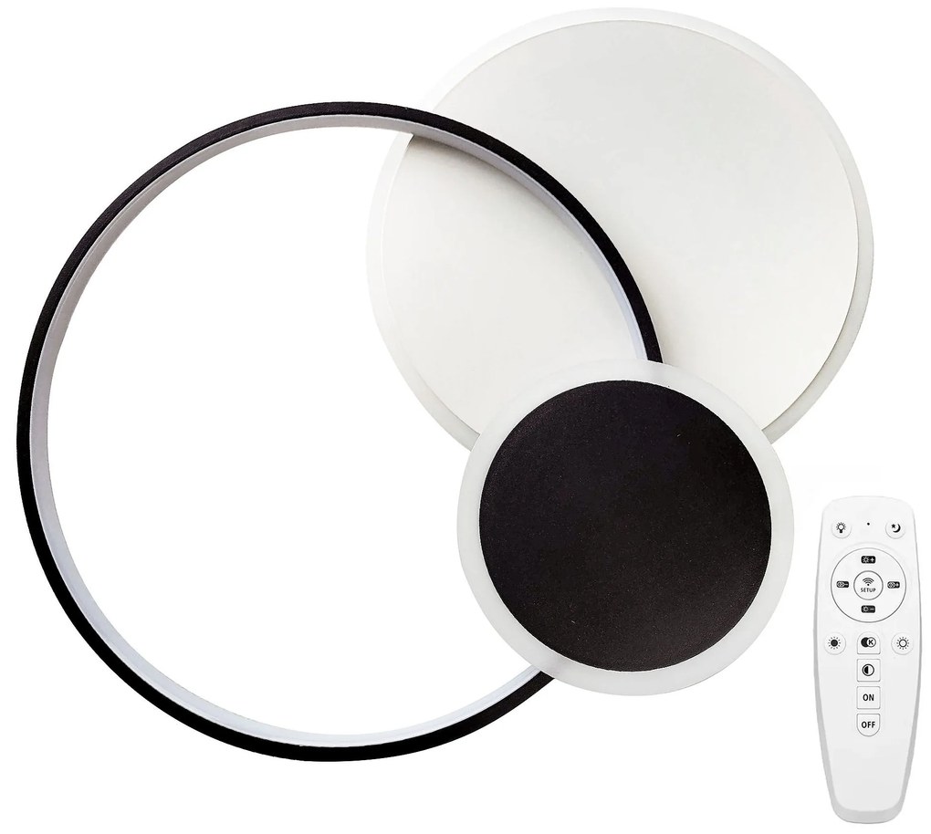 Toolight Toolight, LED stropné svietidlo + diaľkové ovládanie, APP1709-C, čierna, OSW-04038