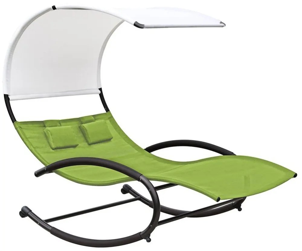 Vivere Záhradná hojdačka Double Chaise Rocker Zelená