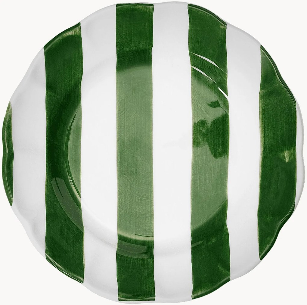 Ručne maľovaný tanier na šalát Stripe