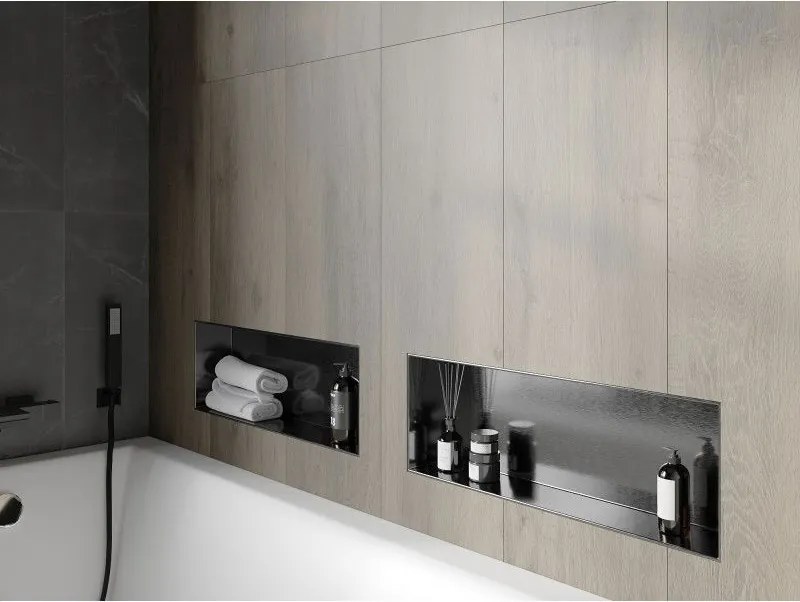 Mexen X-Wall-NR, polica na zapustenie bez príruby 60 x 20 cm, grafitová matná - 19E1602010