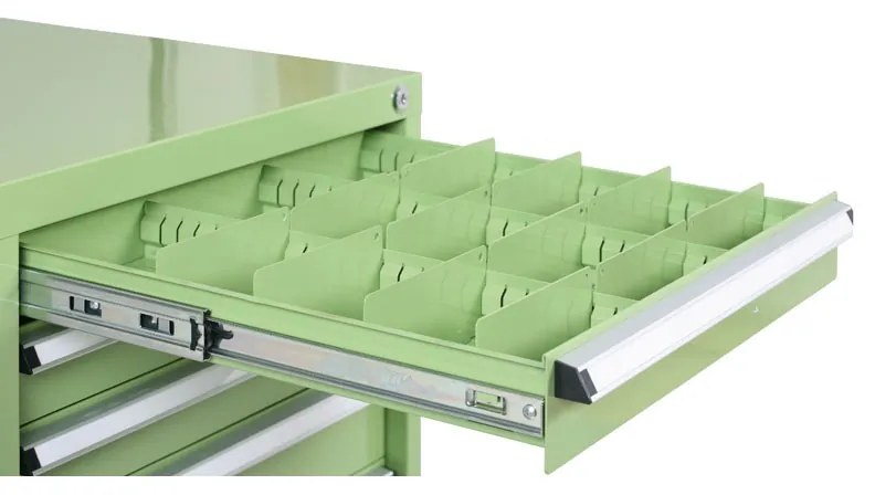 Závesný dielenský box na náradie k pracovným stolom do dielne GL, 4 zásuvky, 565 x 580 x 450 mm