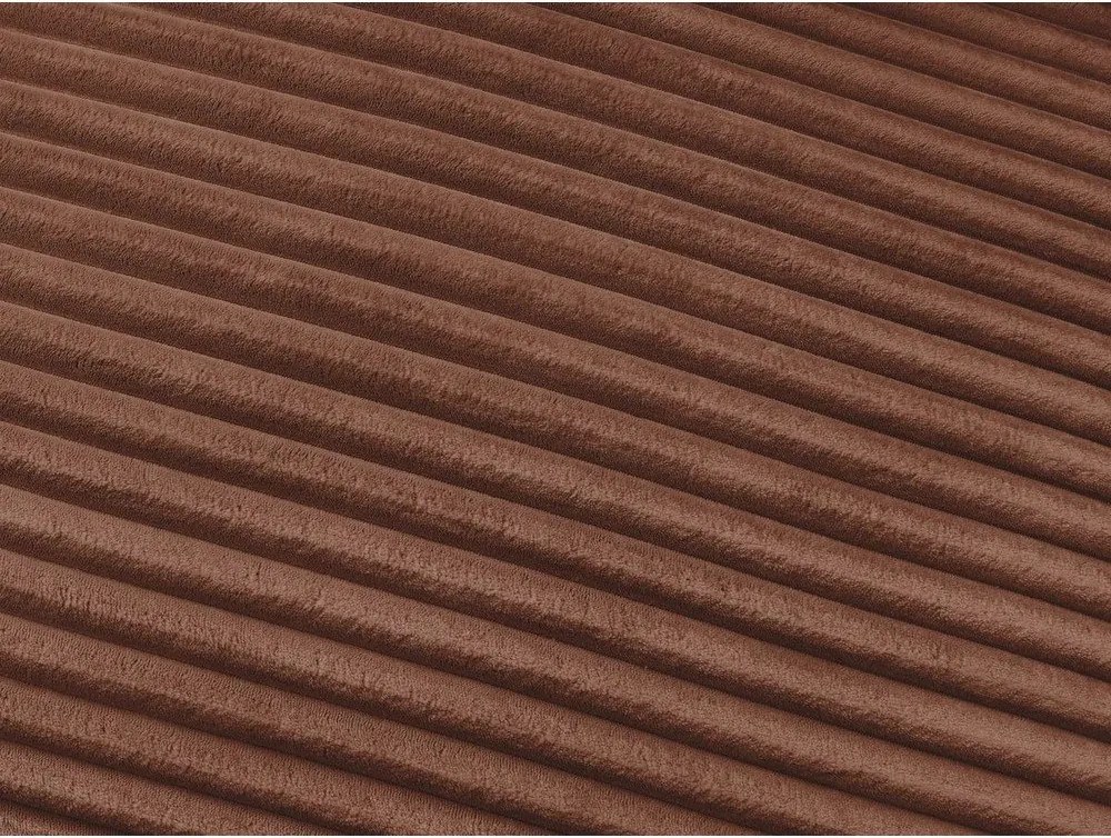 Oranžová menčestrová pohovka na každodenné spanie/rozkladacia 240 cm Hugo – Bobochic Paris