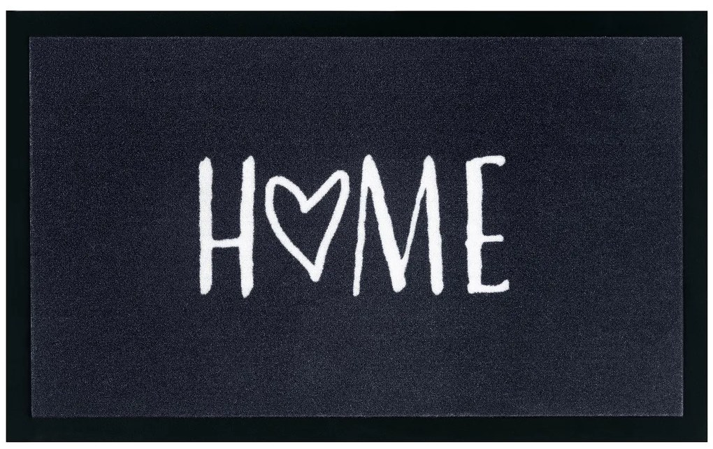 Mujkoberec Original, Protišmyková rohožka Home 104503 Anthracite / Cream – na von aj na doma, 45x75, čierna, chodba / predsieň