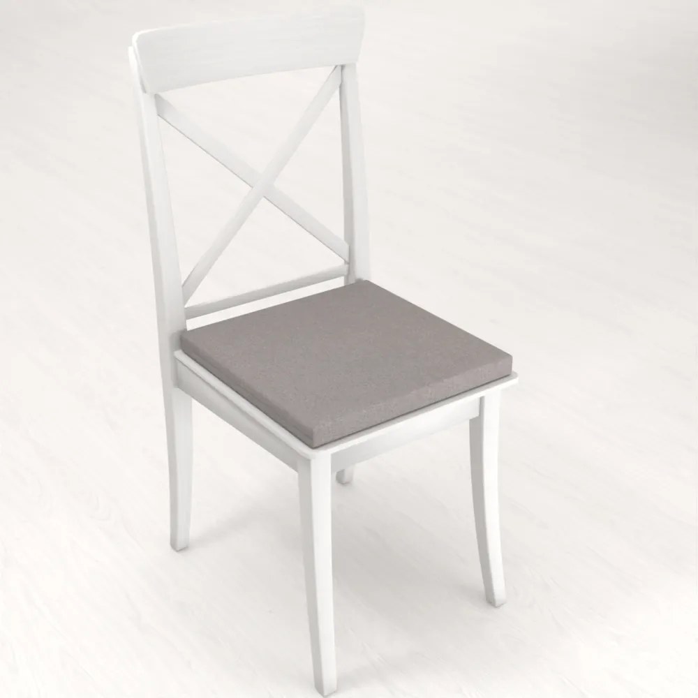Biante Štvorcový podsedák BKR-503 Sivá režná - 38x38x3 cm