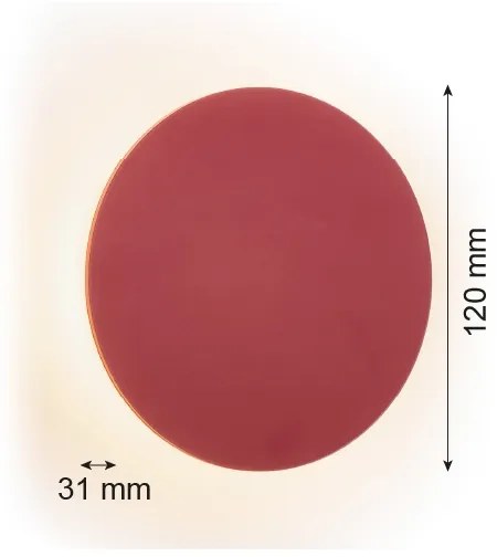 Argon 8320 - LED Nástenné svietidlo OREGON PLUS LED/3W/230V 3000K 12 cm červená