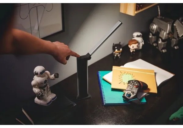 Philips - LED Stmievateľná dotyková stolná lampa AMBER LED/5W/5V čierna