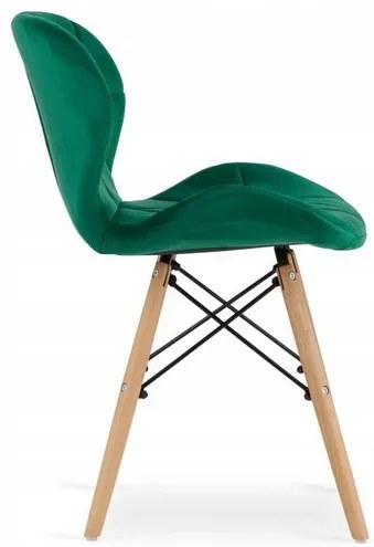 Jedálenská zostava TODI 60cm okrúhly stolový set biely + 2 stoličky LAGO zelené