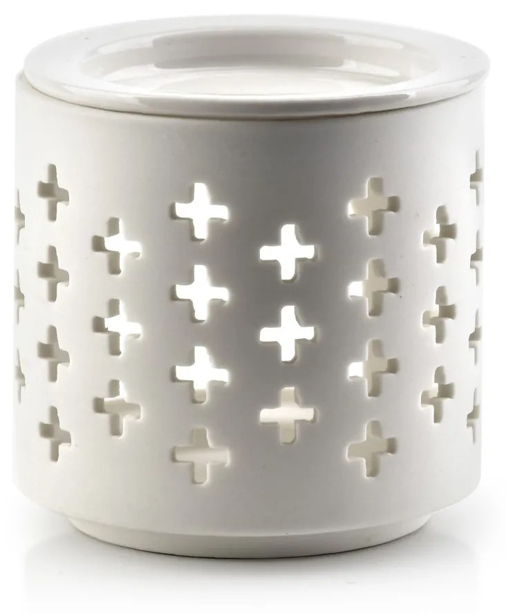 Aromalampa VESTA CROSS 7,3x7,5 cm biela