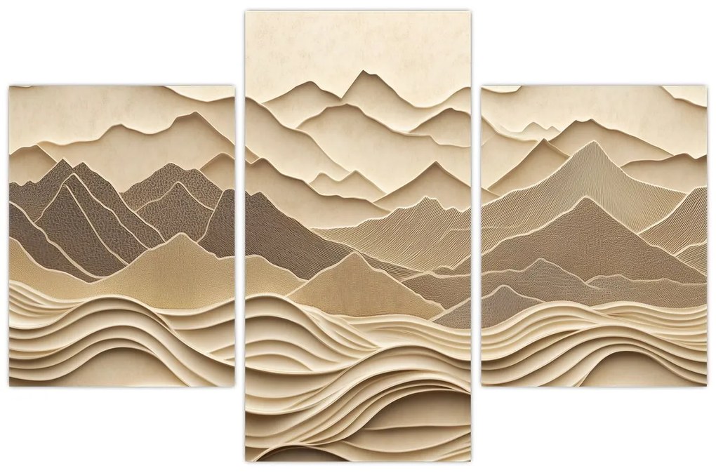 Obraz - 3D línia hôr (90x60 cm)