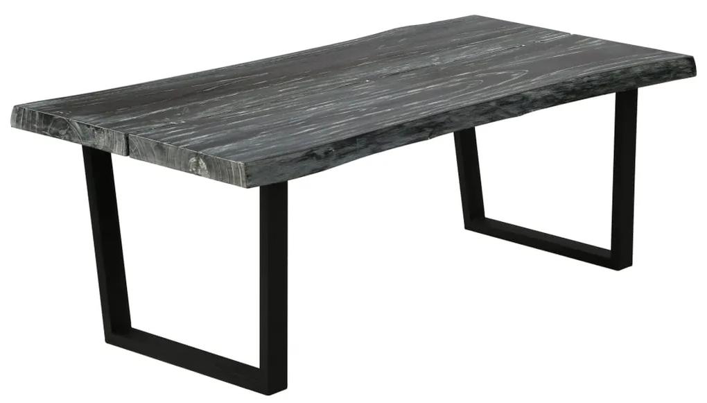 vidaXL Konferenčný stolík z masívneho dreva mindi 102x56x41 cm sivý
