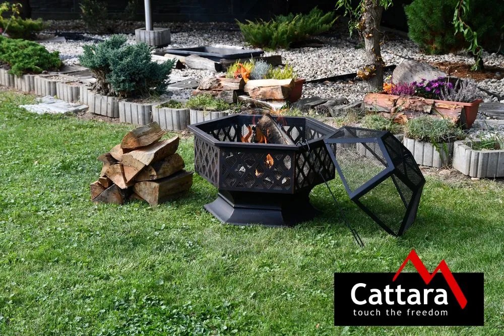 CATTARA Ohnisko HEXAGON s poklopom, 60,5 x 70 x 62,5 cm