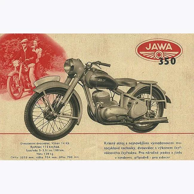 Ceduľa Jawa motocykel 350
