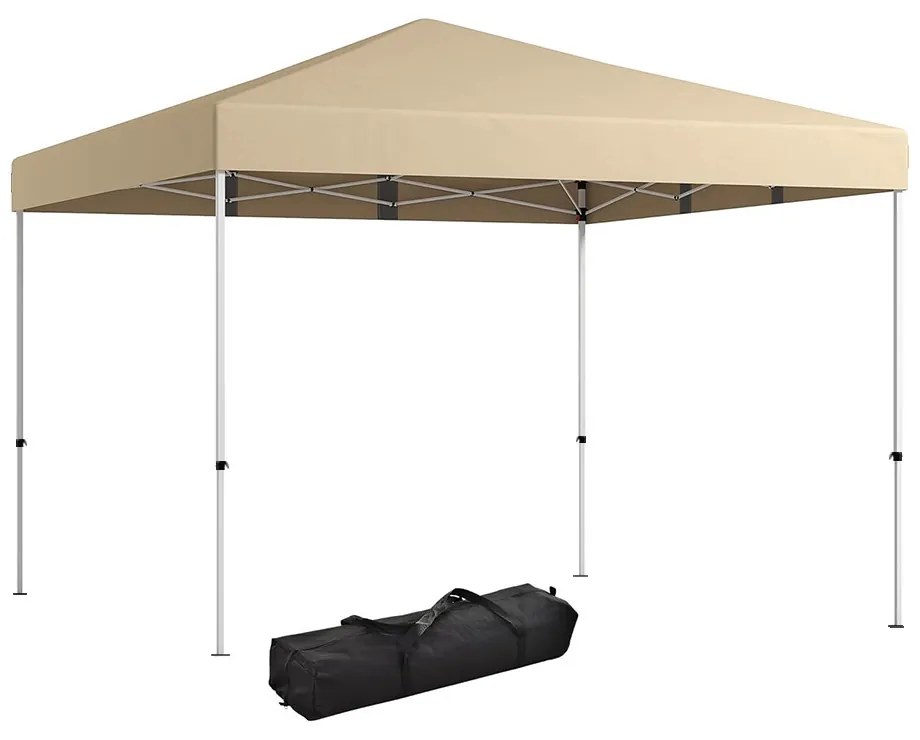Pavilón so zadnou stenou s vreckami 3×3×2,8 m, béžový