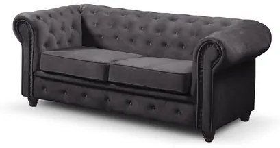 Pohovka Infinity Chesterfield III  Tmavosivá