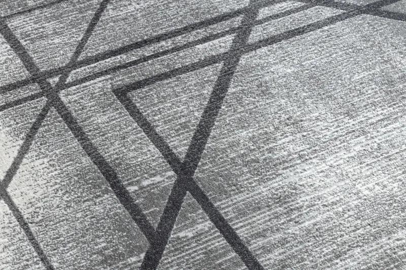 Moderný koberec NOBLE 1520 45 Vintage, geometrický , riadky - Štrukturálny, dve vrstvy rúna, sivá Veľkosť: 200x290 cm