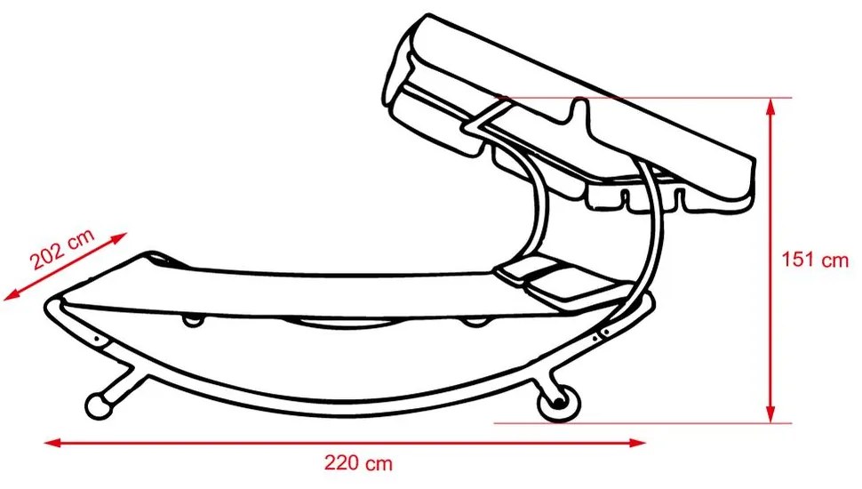 Relaxačné ležadlo pre 2 osoby  Craftfield BAHAMA 2017 -bežová