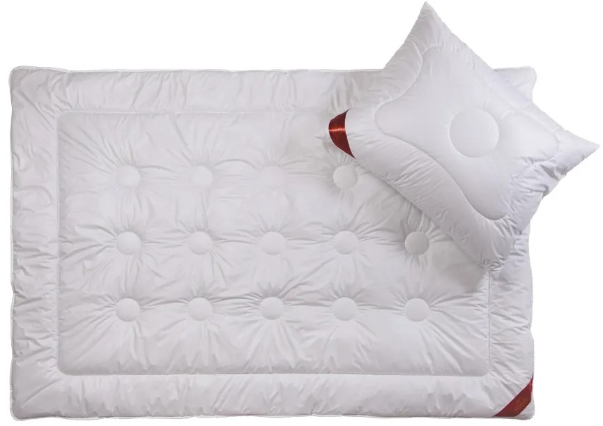 Klinman Prikrývka zo 100% bavlneného saténu Vankúš s vláknami z eukalyptového dreva KLINMAM HOME ELEGANCE AERELLE Veľkosť: letná - 135 x 200 cm