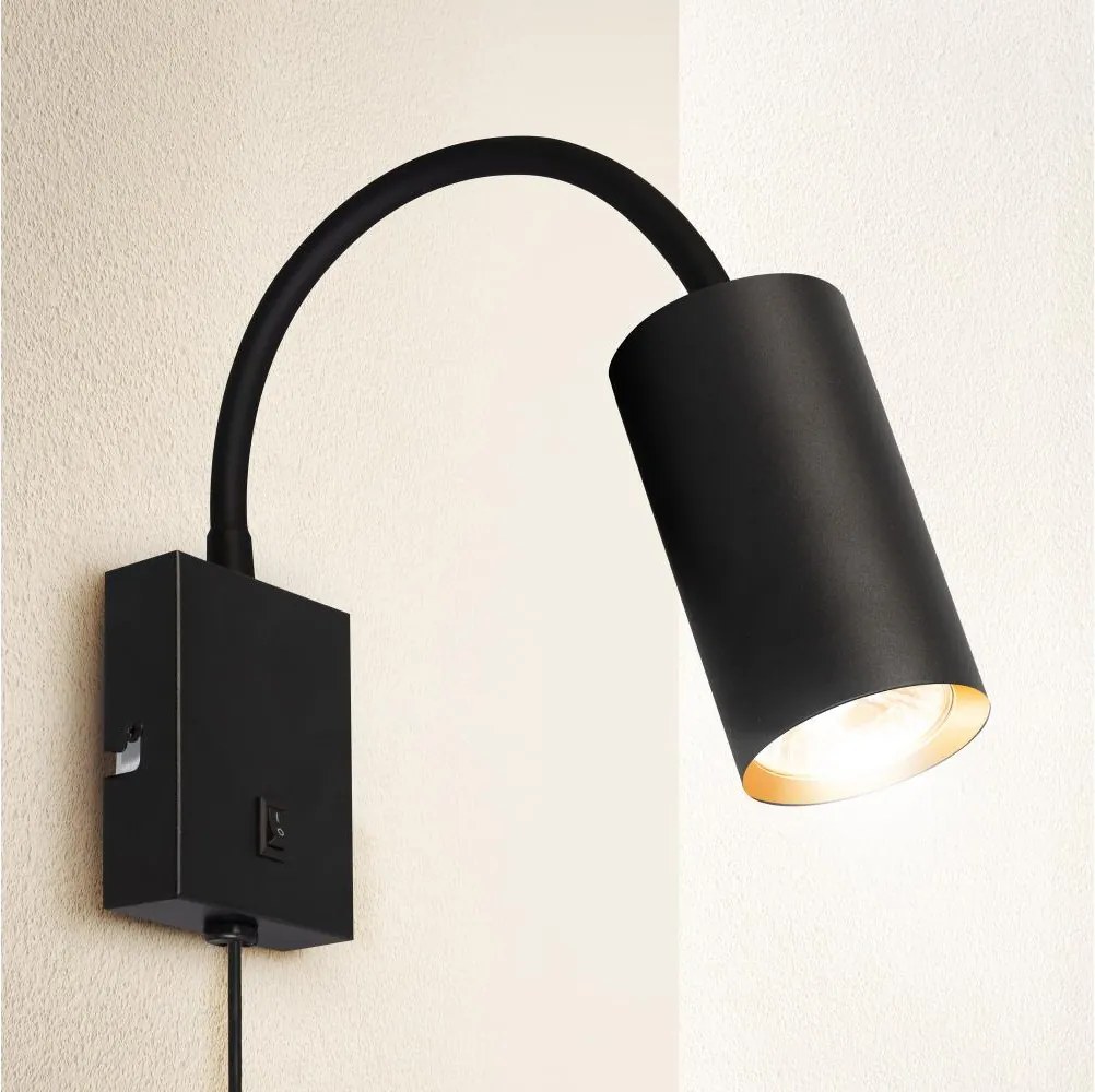 Brilagi - Flexibilné nástenné svietidlo SELE 1xGU10/30W/230V čierne/zlaté