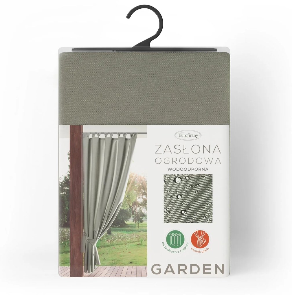 ZÁHRADNÝ VODEODOLNÝ ZÁVES NA PÚTKACH GARDEN 155X220 CM TMAVOBÉŽOVÁ
