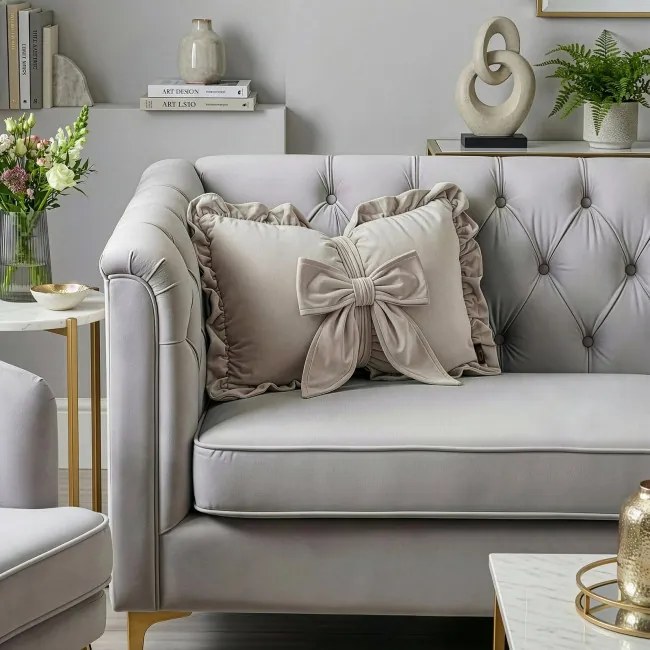 Dekoračný vankúš BOW 2 béžový