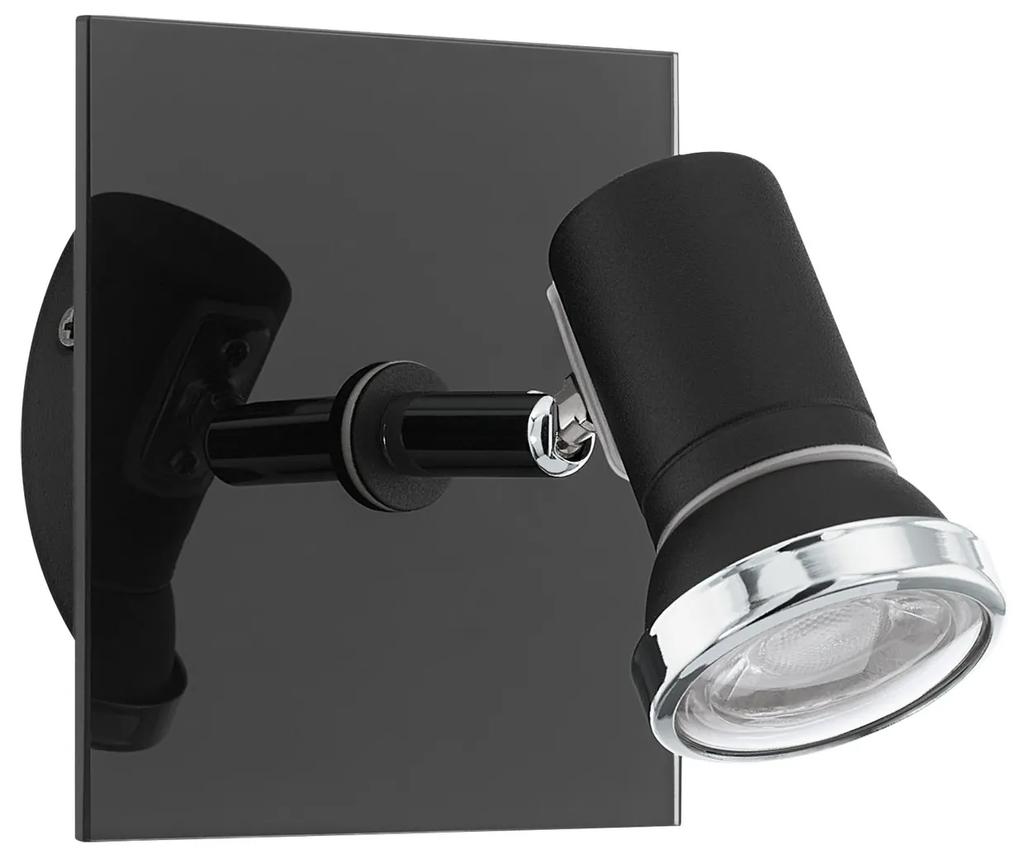 EGLO LED nástenné bodové osvetlenie TAMARA 1, 1xGU10, 3,3W, teplá biela, čierne, IP44