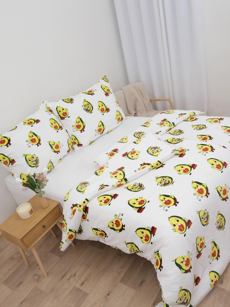 Predĺžené obliečky mikroplyš Exclusive – Advokádo biele