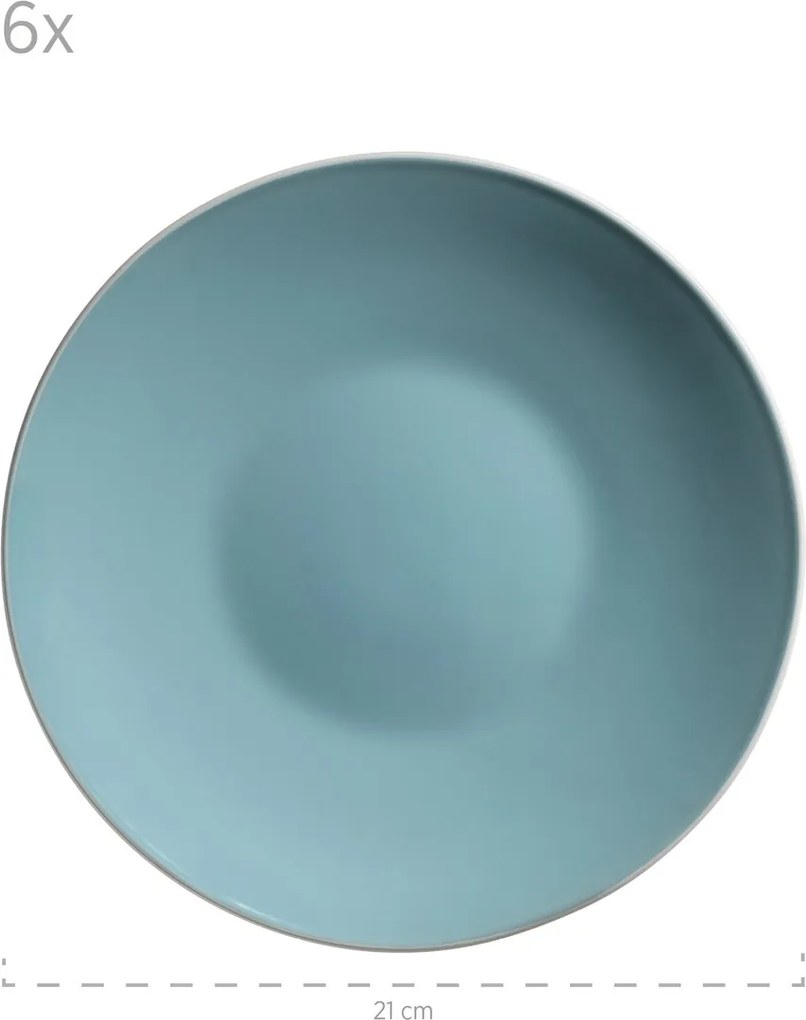 Mäser Jedálenská súprava riadu 24 ks ELISSA – tyrkysová lesk