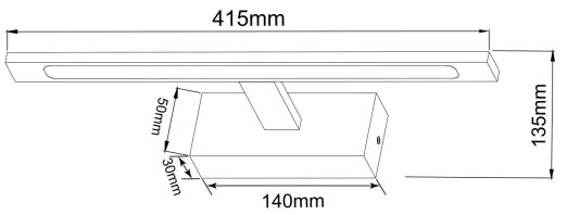 Zuma Line W89443-12W-CH - LED Osvetlenie zrkadla ALTER LED/12W/230V IP44 chróm