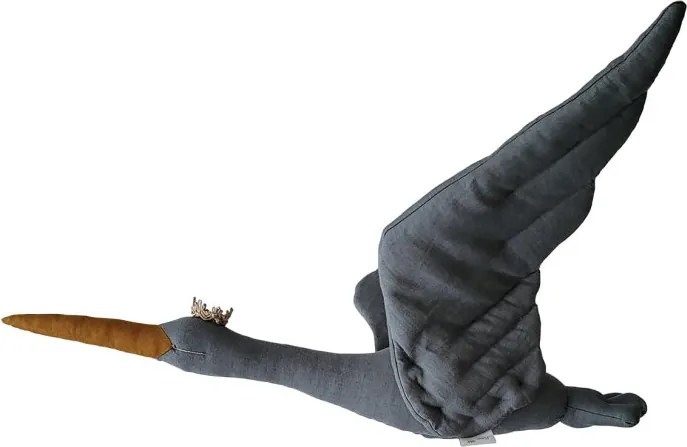 Dekorácia do detskej izby bocian – grafitová