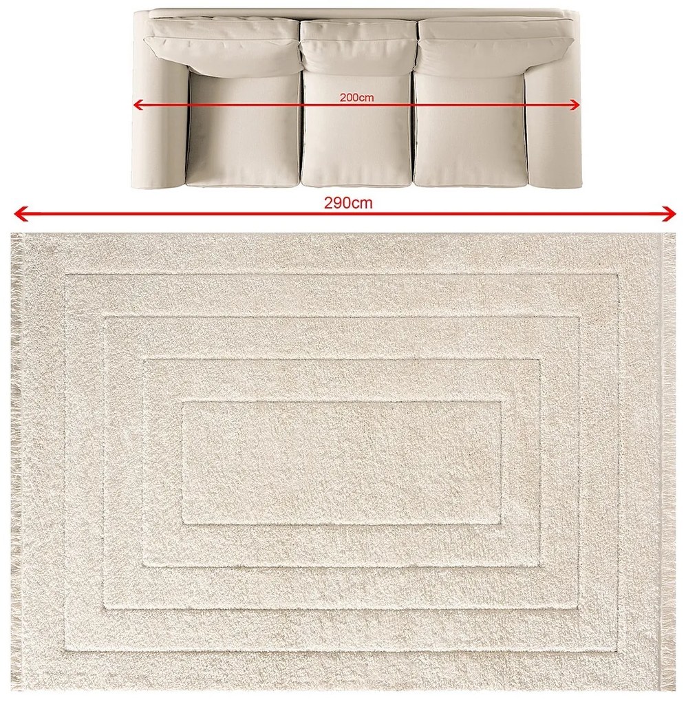 Koberec Zen ivory 200x290 cm
