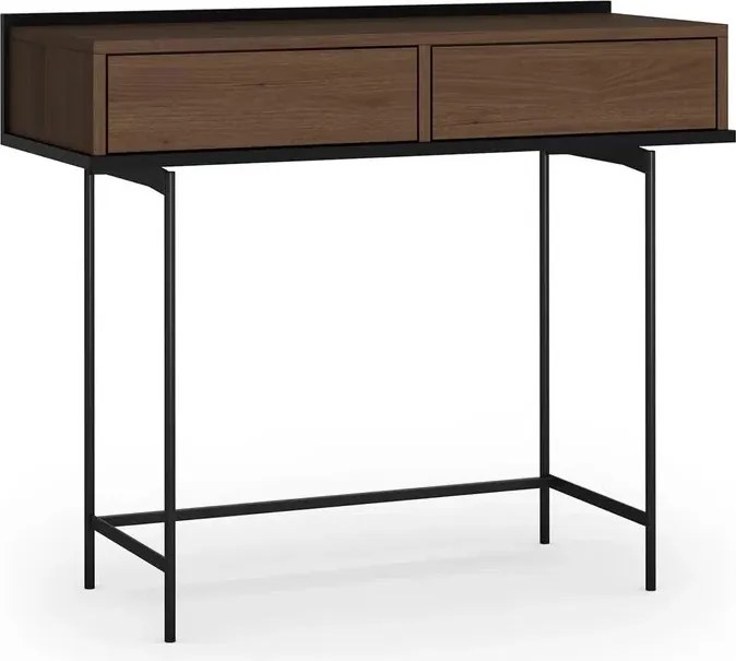 Elegantná toaletka Zenar 100 cm so zásuvkami - orech / čierna