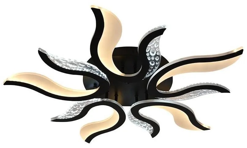 LED Stmievateľný prisadený luster LED/65W/230V 3000-6500K čierna + diaľkové ovládanie