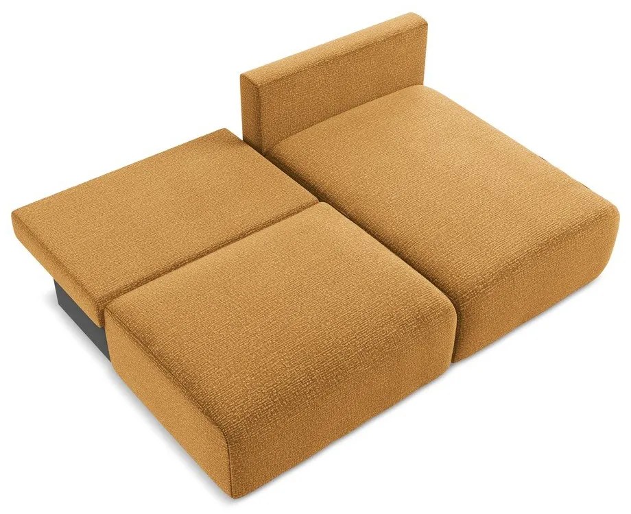 Oranžová rozkladacia/s úložným priestorom rohová pohovka (pravý roh) Kalena – Makamii