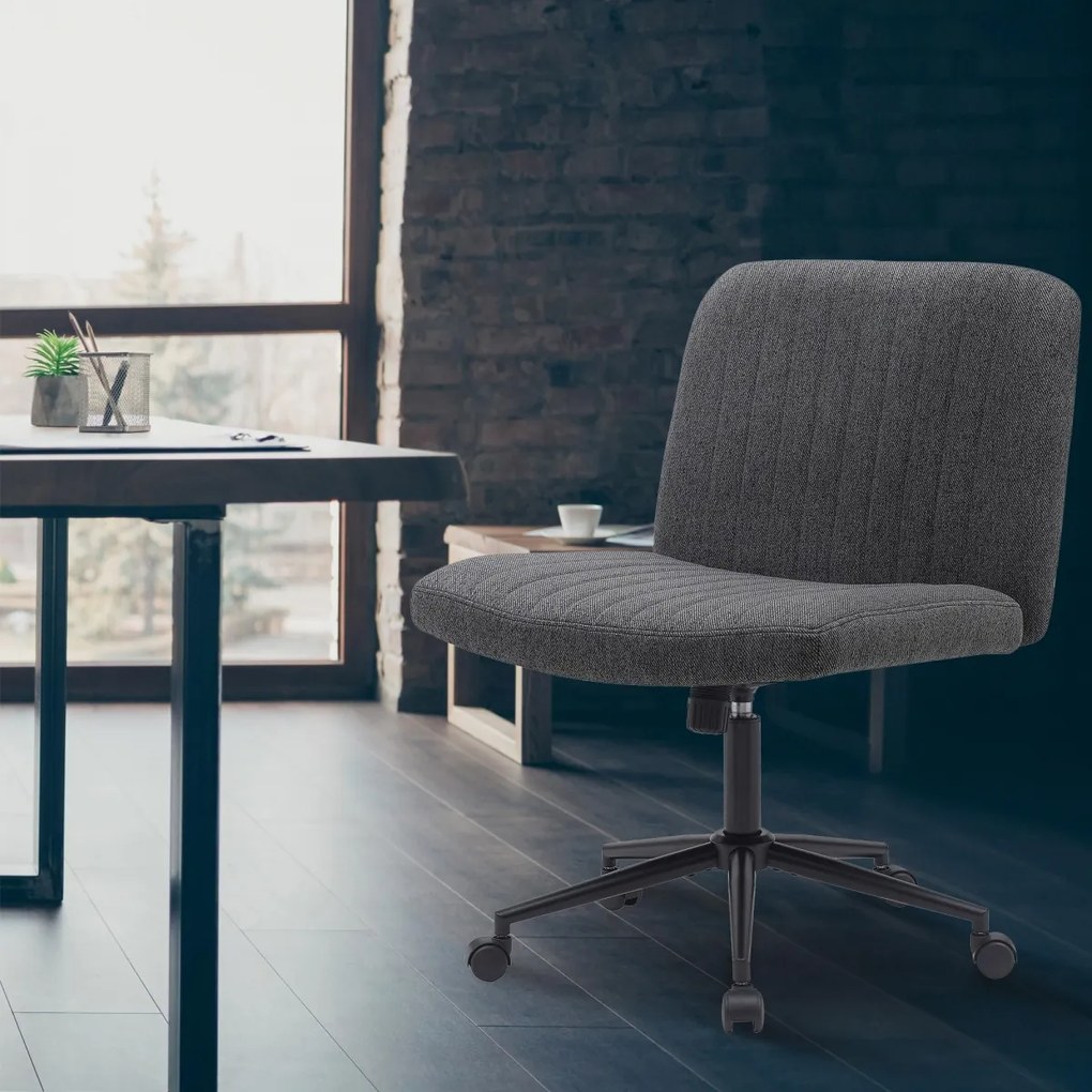 Design-Shop Kancelářská stolička Kingman látka - Tmavo sivá