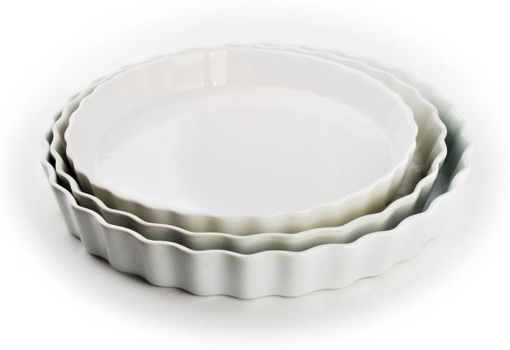 Porcelánová forma na koláče BASIC 26 cm biela