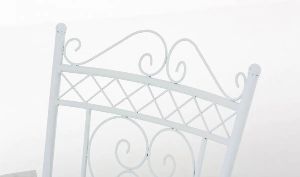 Kovová stolička Sheela s područkami - Biela