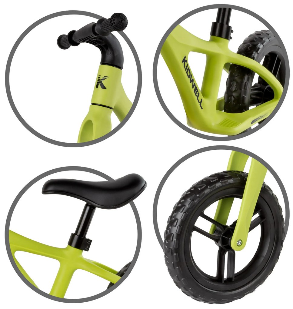 Kidwell Jogo balančný bicykel pre deti, ružový (EVA kolesá)