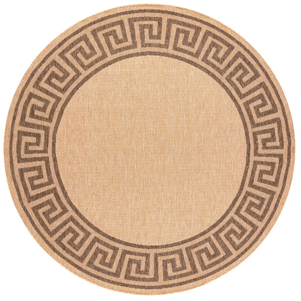 Šnúrkový koberec  SIZAL FLOORLUX kruh 20014 Grécky mais / coffeee