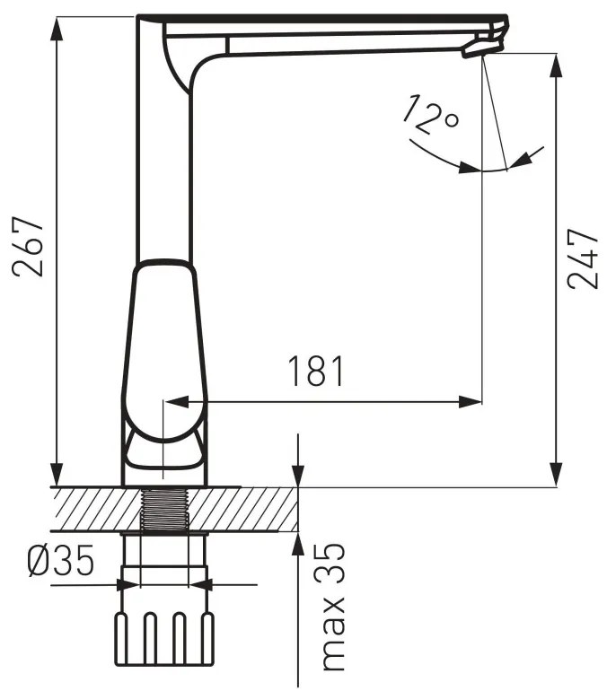 F-Design Brezza, stojanková drezová batéria, chróm lesklý, FD1-BRZ-4-11