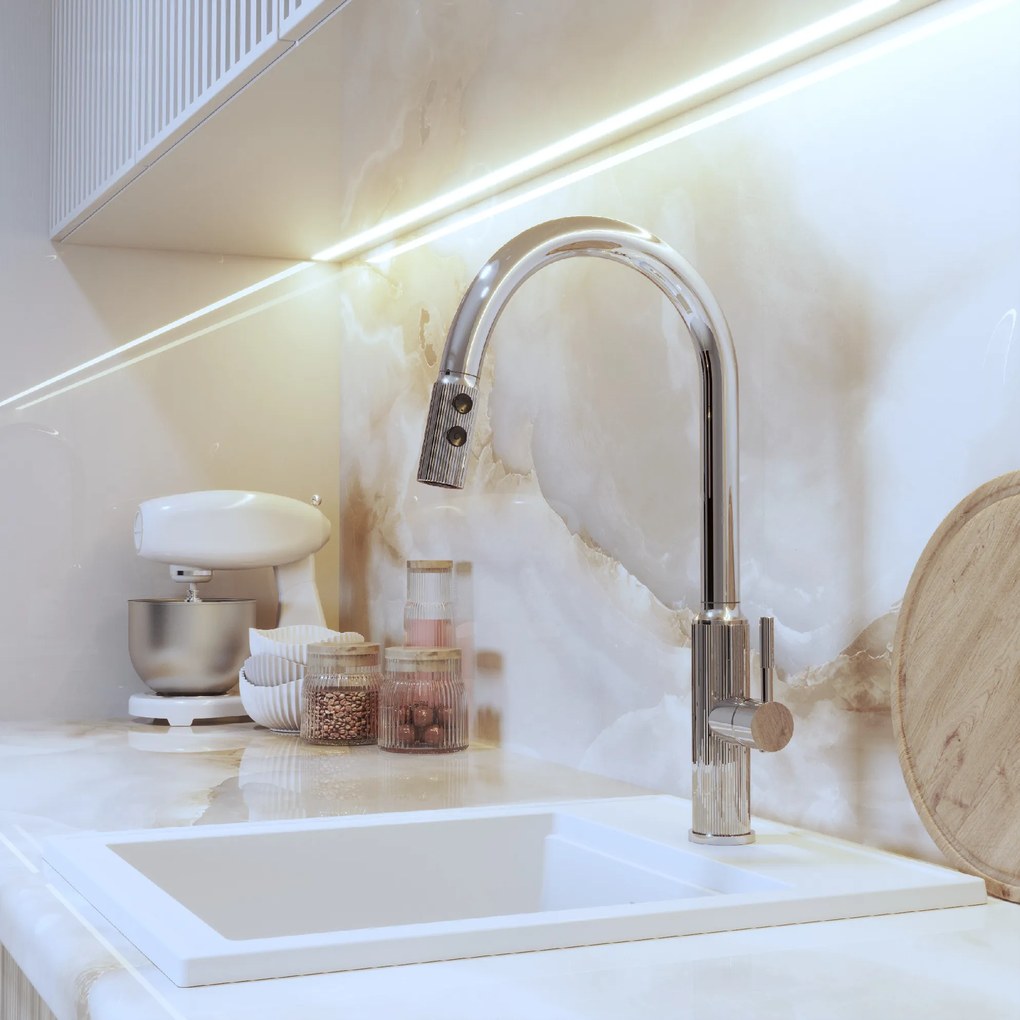 Gamma Lux, vysoká drezová batéria, chrómová, GMA-BLX-CH